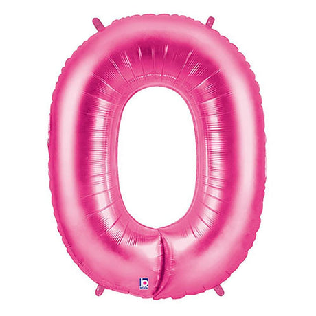 Foil Balloon Number 0 Pink Megaloon