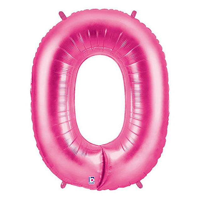 Foil Balloon Number 0 Pink Megaloon
