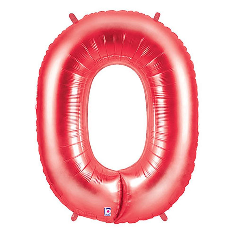 Foil Balloon Number 0 Red Megaloon