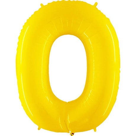Foil Balloon Number 0 Yellow 40 Inch