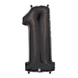 Foil Balloon Number 1 Black Megaloon