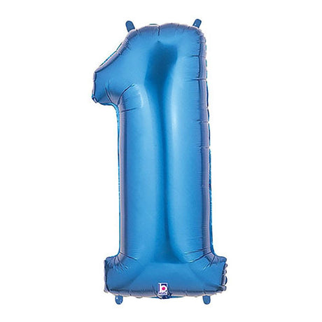 Foil Balloon Number 1 Blue Megaloon