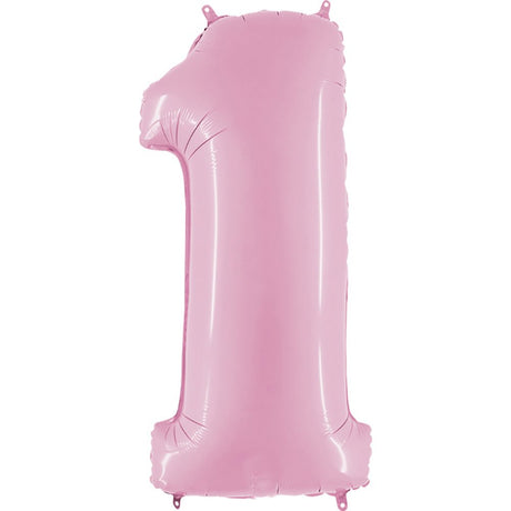 Foil Number 1 Balloon Pink 40 Inch