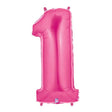 Foil Balloon Number 1 Pink Megaloon