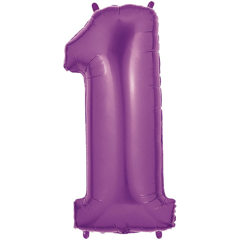 Foil Balloon Number 1 Purple Megaloon