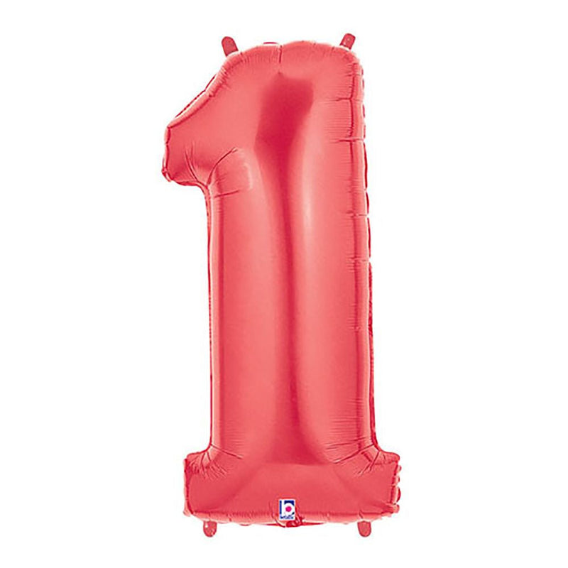 Foil Balloon Number 1 Red Megaloon