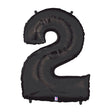 Foil Balloon Number 2 Black Megaloon