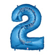 Blue Number 2 Foil Balloon