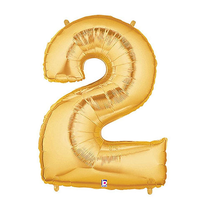 Foil Balloon Number 2 Gold Megaloon