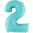 Foil Balloon Number 2 Light Blue