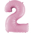 Number 2 Pink Foil Balloon