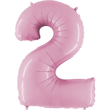 Number 2 Pink Foil Balloon