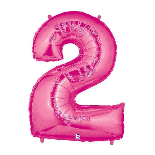 Foil Balloon Number 2 Pink Megaloon