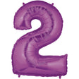 Foil Number 2 Purple Megaloon Balloon
