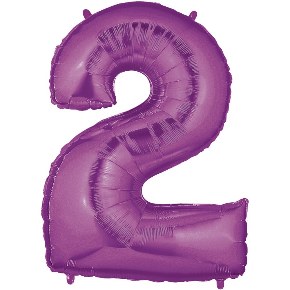 Foil Number 2 Purple Megaloon Balloon