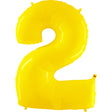 Foil Balloon Number 2 Yellow 40 Inch