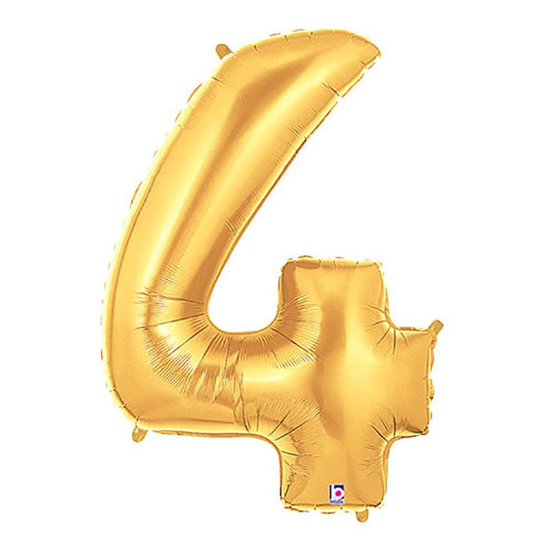 Foil Balloon Number 4 Gold Megaloon