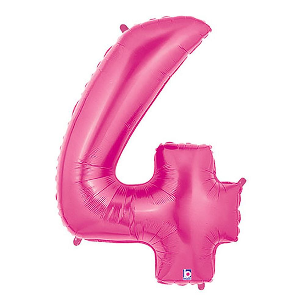 Foil Number 4 Pink Megaloon Balloon