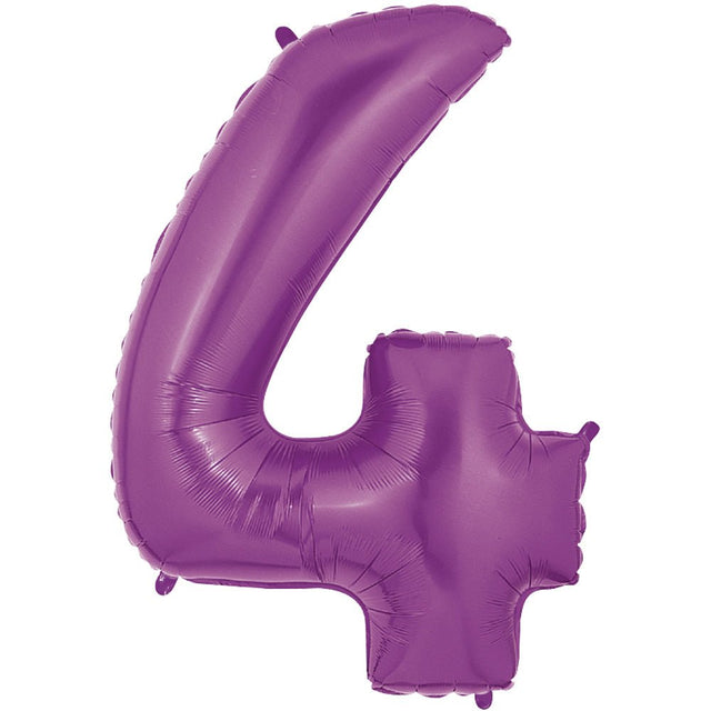 Foil Balloon Number 4 Purple Megaloon