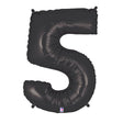 Foil Balloon Number 5 Black Megaloon