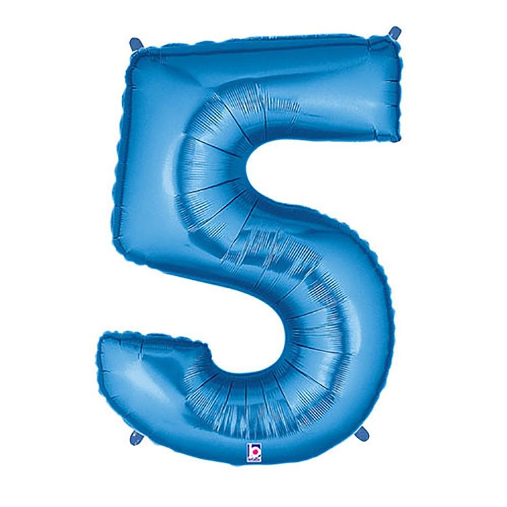 Foil Balloon Number 5 Blue Megaloon