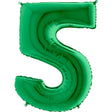 Number 5 Metallic Green Foil Balloon