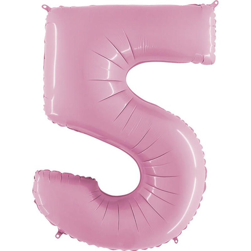 Foil Balloon Number 5 Pink