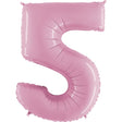 Foil Balloon Number 5 Pink