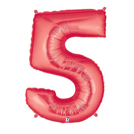 Foil Balloon Number 5 Red Megaloon