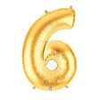 Foil Balloon Number 6 Gold Megaloon