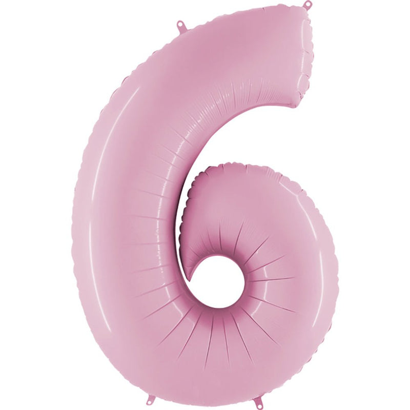 Number 6 Pink Foil Balloon