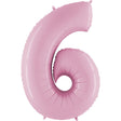 Number 6 Pink Foil Balloon