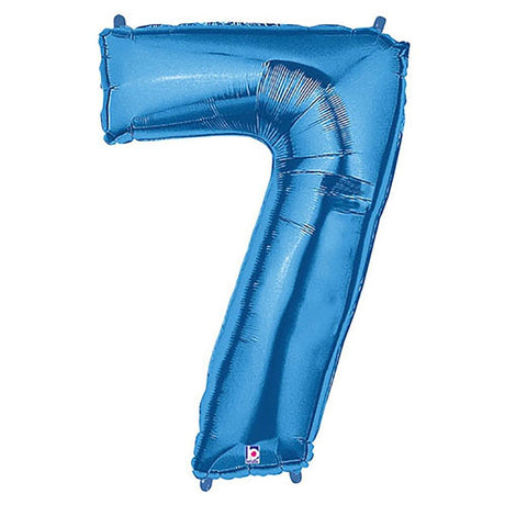 Foil Balloon Number 7 Blue Megaloon