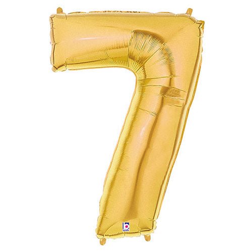 Foil Number 7 Gold Megaloon Balloon