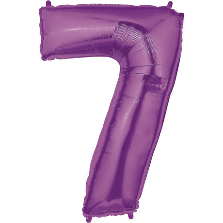 Foil Balloon Number 7 Purple Megaloon