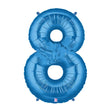 Foil Balloon Number 8 Blue Megaloon
