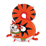 Foil Balloon 40 Inch Number 8 Cat Zooloon