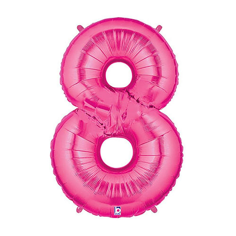 Foil Balloon Girls Pink Number 8 Megaloon