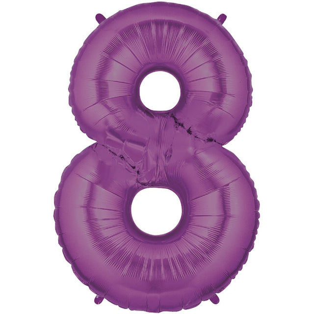 Foil Balloon Number 8 Purple Megaloon
