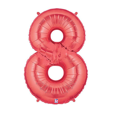 Foil Balloon Number 8 Red Megaloon