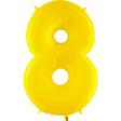 Foil Balloon Number 8 Yellow 40 Inch