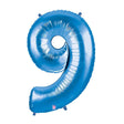 Foil Balloon Number 9 Blue Megaloon