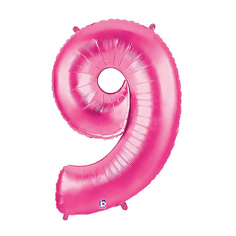 Foil Balloon Number 9 Pink Megaloon
