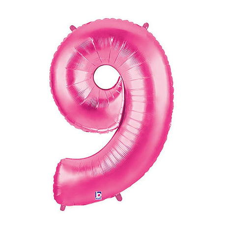 Foil Balloon Number 9 Pink Megaloon
