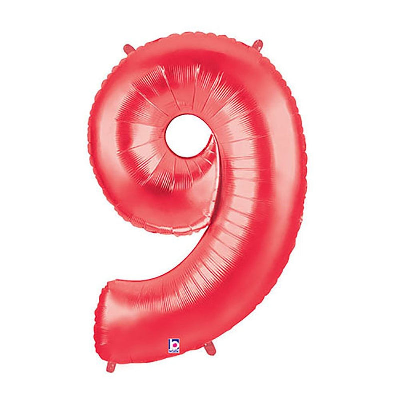 Foil Number 9 Red Megaloon Balloon