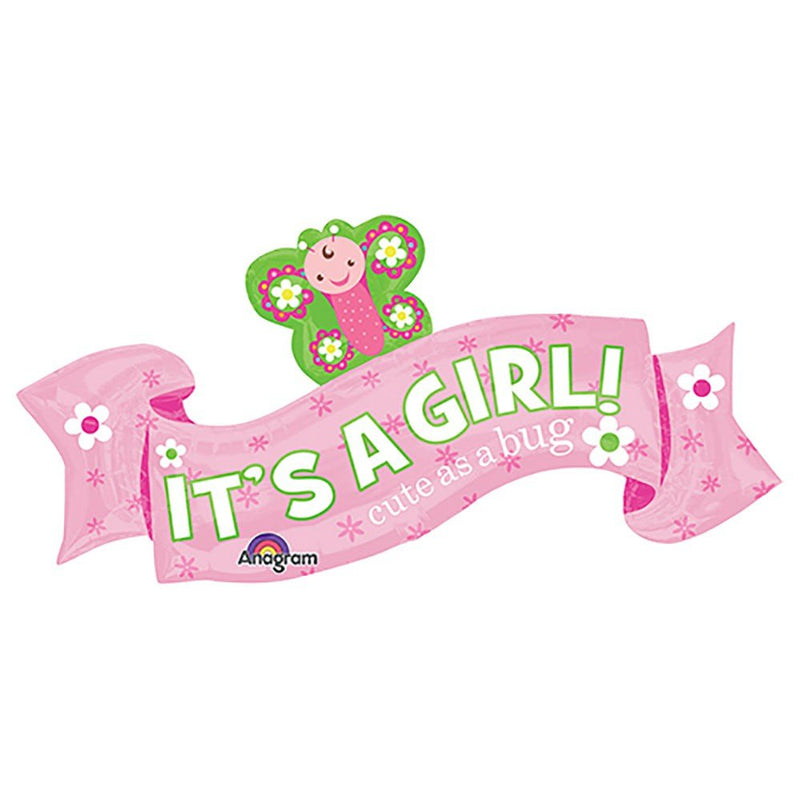 Girls Welcome Little One Foil Balloon