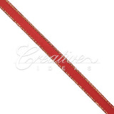 1/4" Satin With Gold Edge Ribbon - 50 Yards (Red)