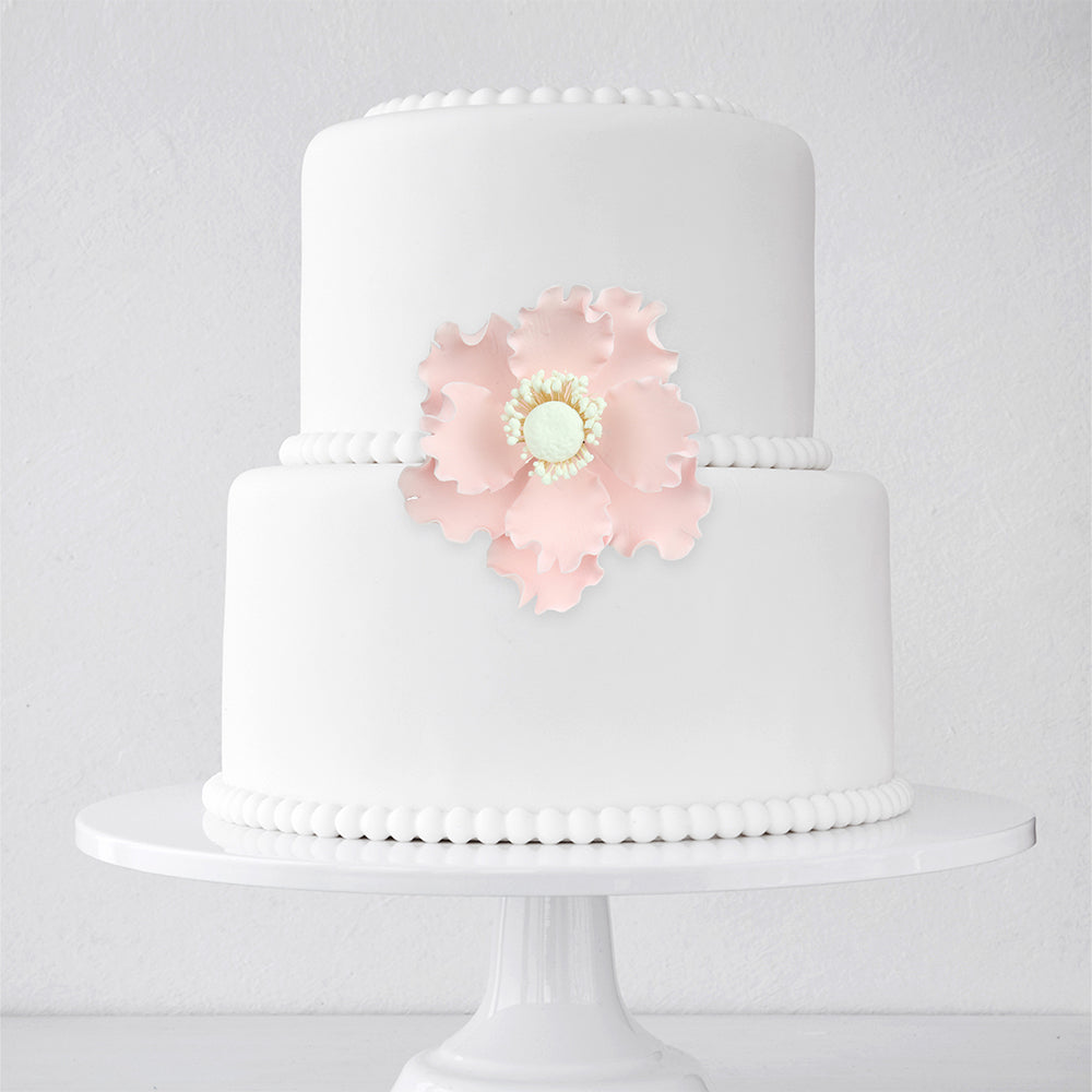 O'Creme Gumpaste Anemone Flower, Pink, 4.5" - 3 pieces