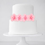 Light Pink Hibiscus Gumpaste Flowers - Set of 3
