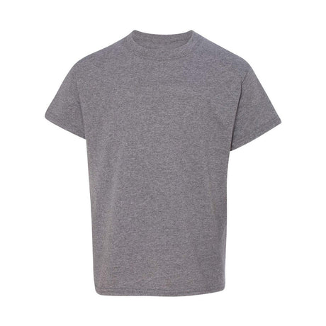 Youth Short Sleeve Heavy Cotton T-Shirt Breathable and Long Lasting